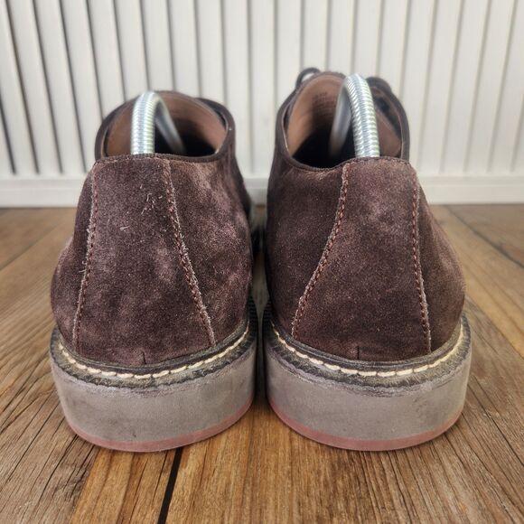 Nordstrom 1901 Mens Size 10.5 M Brown Suede Classic Preppy Oxford Dress Shoes main image 6